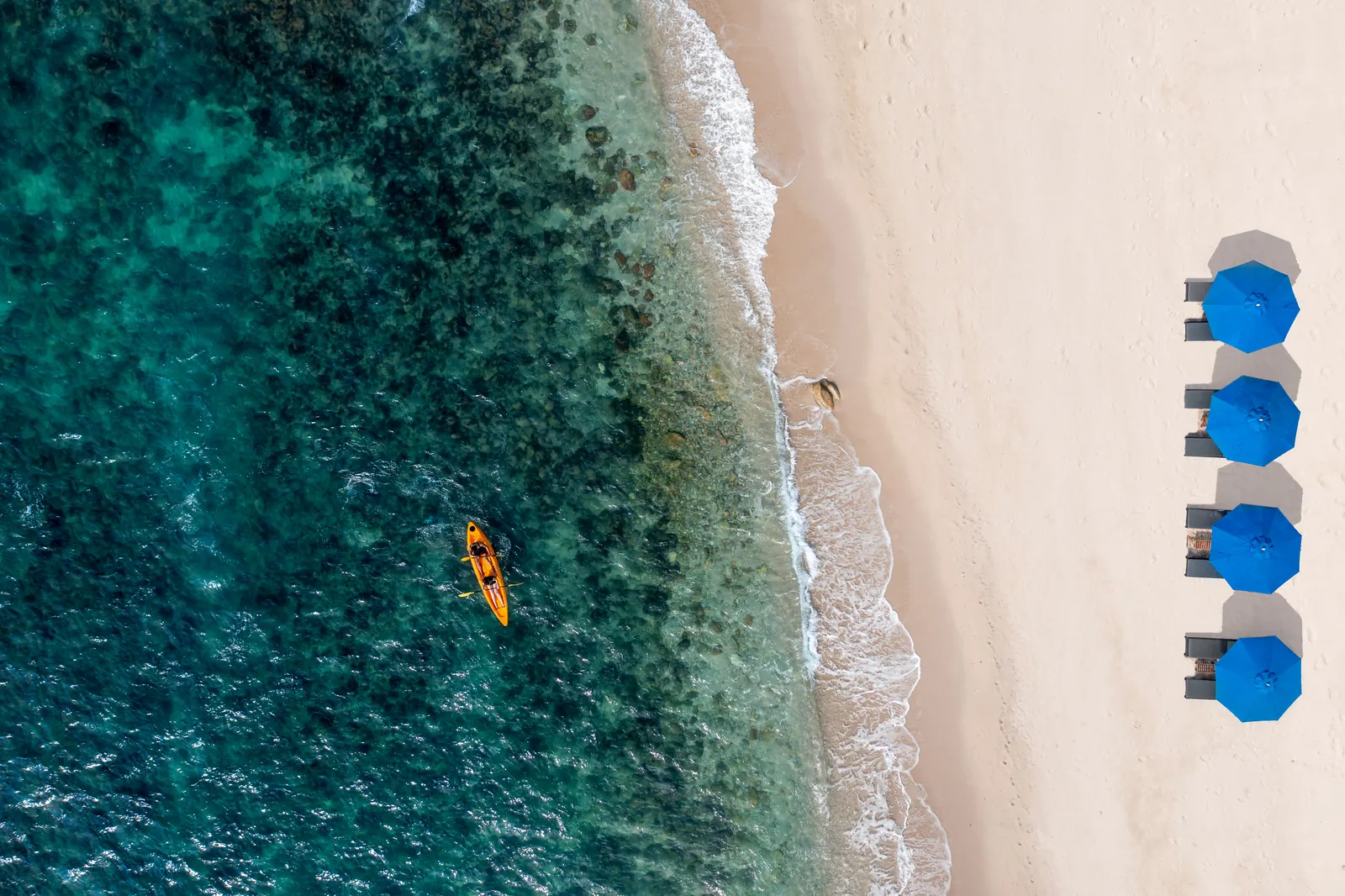 Aerial view, kayak off Koh Samui