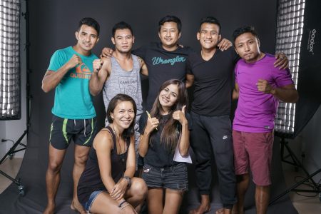 Samui Photo Studio, Muay Thai Boxing Fighter Profile photo taken in Studio in Koh Samui, Thailand