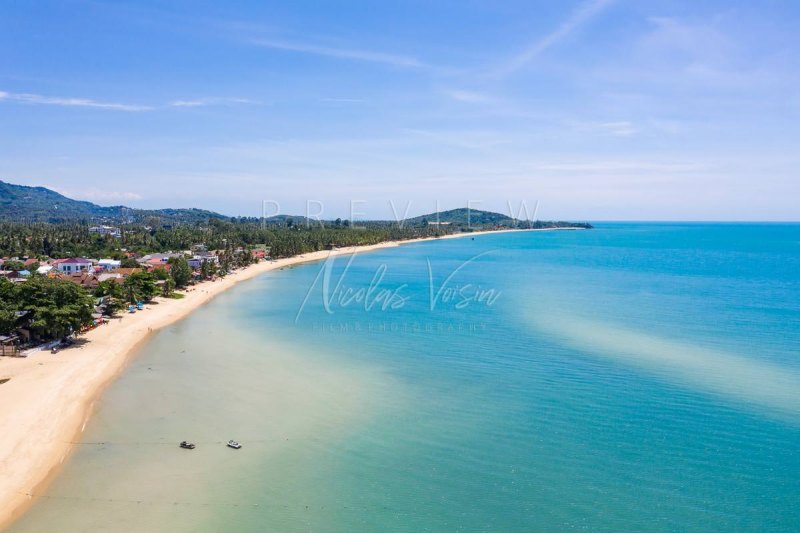 Aerial view maenam beach