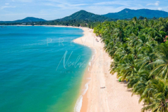 Aerial view maenam beach