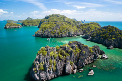 aerial view of angthong marine park