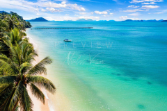 Aerial view taling ngam beach