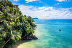Aerial view taling ngam beach
