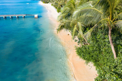 Aerial view taling ngam beach