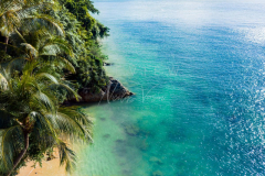 Aerial view taling ngam beach