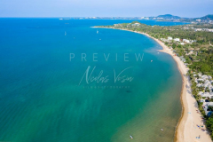 Aerial view maenam beach