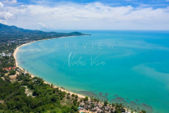 Aerial view maenam beach