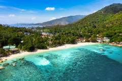 Aerial view Silver beach