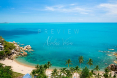 Aerial view coral cove beach