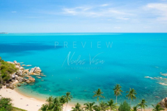 Aerial view coral cove beach