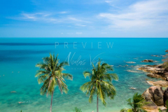 Aerial view coral cove beach