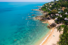 Aerial view coral cove beach