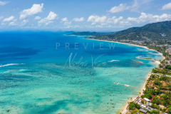 Aerial view lamai beach