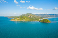 Aerial panorama of koh samui