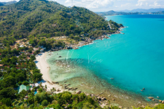 Aerial view Silver beach