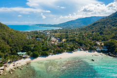 Aerial view Silver beach