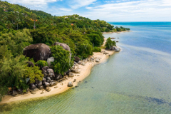 Aerial view bang kao beach