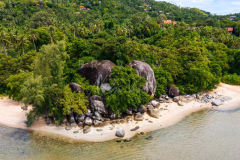 Aerial view bang kao beach