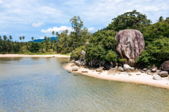 Aerial view bang kao beach