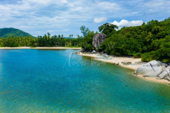 Aerial view bang kao beach