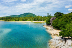 Aerial view bang kao beach