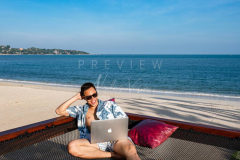 Digital nomad at work