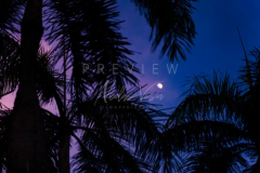 Moon with colorful sky