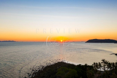 Aerial view sounth koh samui sunset